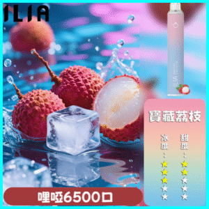 ILIA BAR 4 哩啞四代一次性抛棄式電子煙 6500口拋棄式 寶藏荔枝